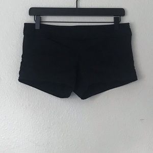 Black swim shorts